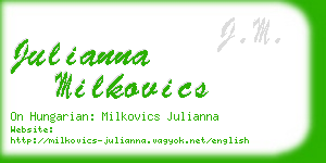 julianna milkovics business card